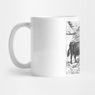 Bison Wildlife Illustration Mug